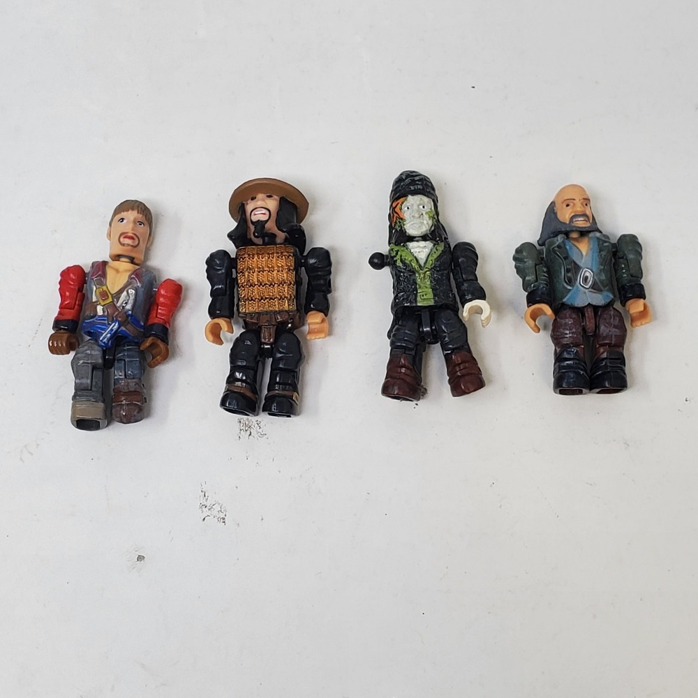 Pirates Of The Caribbean Minimates Action Figures Lot 4 Jack Sparrow Barbosa